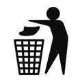 Tidy man icon. Do not litter symbol isolated - PNG