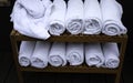 Tidy spa towels Royalty Free Stock Photo