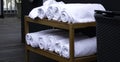 Tidy spa towels Royalty Free Stock Photo