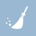 Tidying up broom vector icon