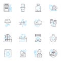 Tidying up linear icons set. Declutter, Organize, Simplify, Minimalism, Clean, Neat, Purge line vector and concept signs