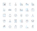 Tidying up linear icons set. Declutter, Organize, Simplify, Minimalism, Clean, Neat, Purge line vector and concept signs