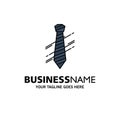 Tie, Business, Dress, Fashion, Interview Business Logo Template. Flat Color Royalty Free Stock Photo