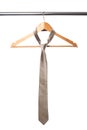 Tie and coat hanger Royalty Free Stock Photo