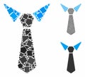 Tie Composition Icon of Bumpy Parts Royalty Free Stock Photo