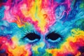 Eye Tie Dye colorful background. Watercolor paint background. Royalty Free Stock Photo