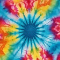 Tie dye colourful circular pattern art design