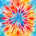 Tie dye colourful circular pattern art design