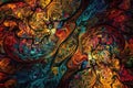 Tie-Dye Dreamscape Surreal and Psychedelic Wallpaper of Twisted Patterns and Colors