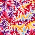 Ai generated. Tie dye fabric,The art of creating fabric patterns by tying colors Royalty Free Stock Photo