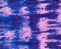 Tie Dye. Fabric Hippie Design. Indigo Print. Cotton fabric abstract texture psychedelic background. Texture of natural linen