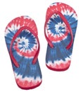 Tie Dye Flip Flop Sandals