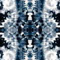 Tie Dye Party. Indigo Shibori. Gray Tie Dye