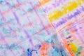 Tie Dye Pattern. Ethnic Abstract. Bohemian Geo Prints. Rainbow Mottled Ornament. Graphic Bohemian Tile. Multicolor Tie Dye Tile. Royalty Free Stock Photo