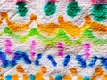 Tie Dye Pattern. Ethnic Abstract. Floral Bohemian Design. Multicolor Boho Ornament. Graphic Background. Vintage Tie Dye Tile.