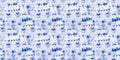 Tie Dye Pattern. Fantasy Illustration. Tie Dye Shibori Background. Seamless Navy Ikat Pattern. Trendy Fashion Background.