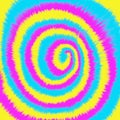 Tie Dye rainbow colorful spiral background. Royalty Free Stock Photo