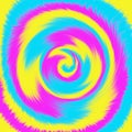 Tie Dye rainbow colorful spiral background. Royalty Free Stock Photo