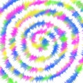 Tie Dye rainbow colorful spiral background. Royalty Free Stock Photo