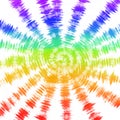 Tie Dye rainbow colorful spiral background. Royalty Free Stock Photo