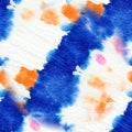 Tie Dye Shibori. Trendy Artistic Dirty Painting. Tie Dye Shibori Pattern. Watercolor Seamless Background. Organic Fashion Fabric. Royalty Free Stock Photo