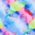 Tie Dye Shibori. Vibrant Aquarelle Dirty Paint. Trendy Tie Dye Shapes. Watercolor Seamless Background. Magic Hand Drawn Textile.