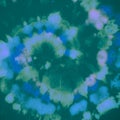 Tie Dye Spiral. Blue Artistic Fabric. Tye Dye Art Royalty Free Stock Photo