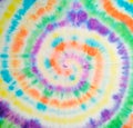 Tie Dye Spiral. Fantasy Illustration. Spiral Tie Dye Pattern. Rainbow Artistic Circle. Tiedye Swirl. Floral Spiral Texture.