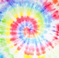 Tie Dye Spiral. Organic Acrylic Dirty Art. Spiral Tie Dye Pattern. Rainbow Circular Pattern. Bohemian Art. Trendy Fashion Effect.