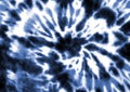 Tie dye spiral shibori indigo blue navy white abstract background