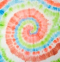 Tie Dye Spiral. Vibrant Fashion Dirty Paint. Trendy Tie Dye Pattern. Rainbow Artistic Circle. Tiedye Swirl.