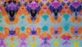 Tie Dye Texture. Ethnic Pattern. Flowers Psychedelic Design. White Hippie Prints. Creative Tile pattern. Multicolor Tie Dye Tile.