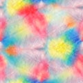 Tie Dye Texture. Fantasy Texture. Rainbow Tie Dye Texture. Watercolor Seamless Background. Trendy Fashion Illustration. Magic