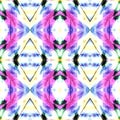 Tie Dye Texture. Peruvian Ikat. White Watercolor Royalty Free Stock Photo