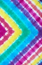 Tie dyed pattern on cotton fabric dip dyed technique abstract background. Royalty Free Stock Photo