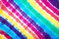 Tie dyed pattern on cotton fabric dip dyed technique abstract background. Royalty Free Stock Photo