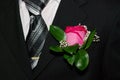 Tie, flower, suit