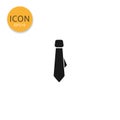 Tie icon isolated flat style.