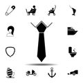 tie icon. Simple glyph, flat vector element of universal icons set for UI and UX, website or mobile application Royalty Free Stock Photo