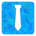 Tie Low-Poly Mocaic Icon Royalty Free Stock Photo