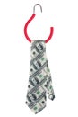 Tie with a picture of one hundred dollar bills Royalty Free Stock Photo