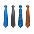 Tie Set. Vector Royalty Free Stock Photo