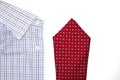 Tie and shirt on a white background Royalty Free Stock Photo