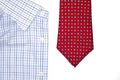 Tie and shirt on a white background Royalty Free Stock Photo