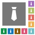 Tie square flat icons Royalty Free Stock Photo