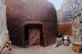 Paintet houses in tiebele in burkina faso