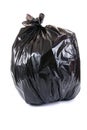 Tied black rubbish bag Royalty Free Stock Photo