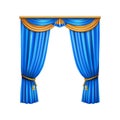 Tied Blue Curtains Composition