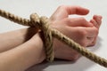 Tied hand