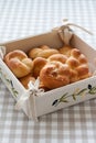 Tied or knotted rolls